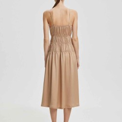 Gathered Slip Dress