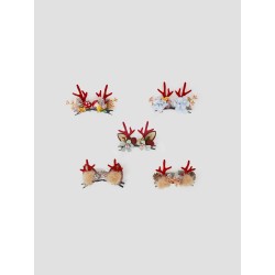 5-Pack Festive Antler Hair Clips