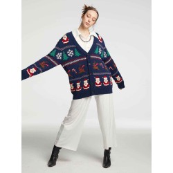 V-neck Christmas Cardigan