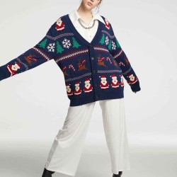 V-neck Christmas Cardigan
