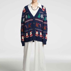 V-neck Christmas Cardigan