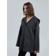 Cotton V-neck Boxy Hooded Sweatshirt Cotton V-neck Boxy Hooded Sweatshirt