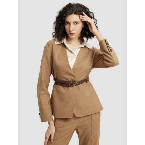 V Neck Belted Blazer V Neck Belted Blazer