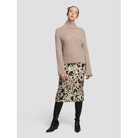Cropped High-collar Knit Sweater Cropped High-collar Knit Sweater