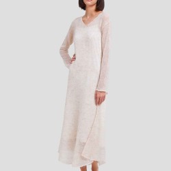 V-slope Layer Mesh Dress
