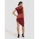 Sleeveless Asymmetrical Draped Dress Sleeveless Asymmetrical Draped Dress