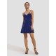 Tied Back Mini Velvet Dress Tied Back Mini Velvet Dress
