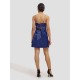 Tied Back Mini Velvet Dress Tied Back Mini Velvet Dress
