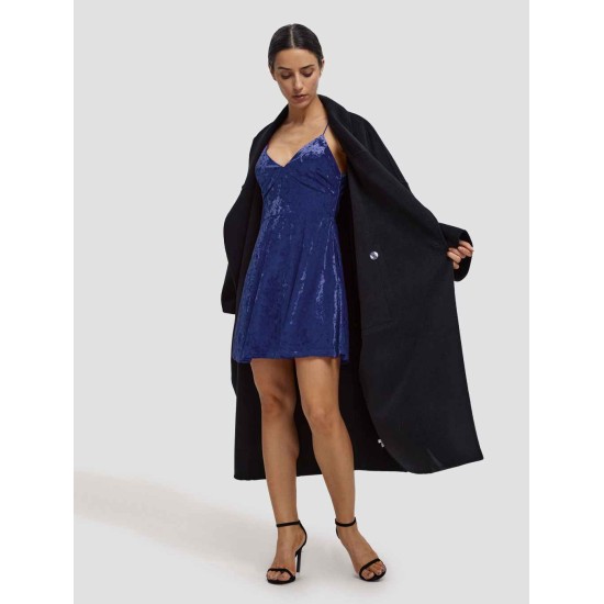 Tied Back Mini Velvet Dress Tied Back Mini Velvet Dress