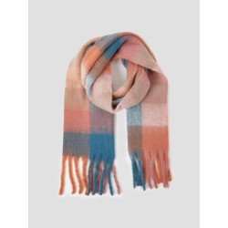 Multicolor Fluffy Fringed Scarf