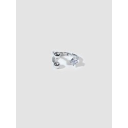 Lovely Solitaire Open Ring
