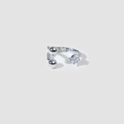 Lovely Solitaire Open Ring