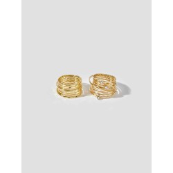 Glaze Spiral Ring Set