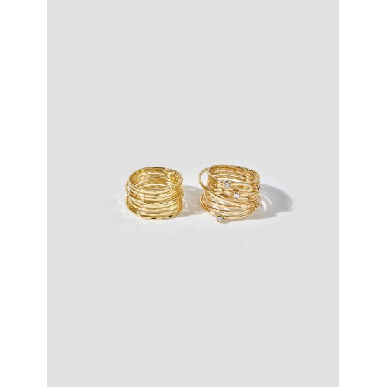 Glaze Spiral Ring Set Glaze Spiral Ring Set