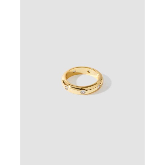 Glaze Band Ring with Gems Glaze Band Ring with Gems