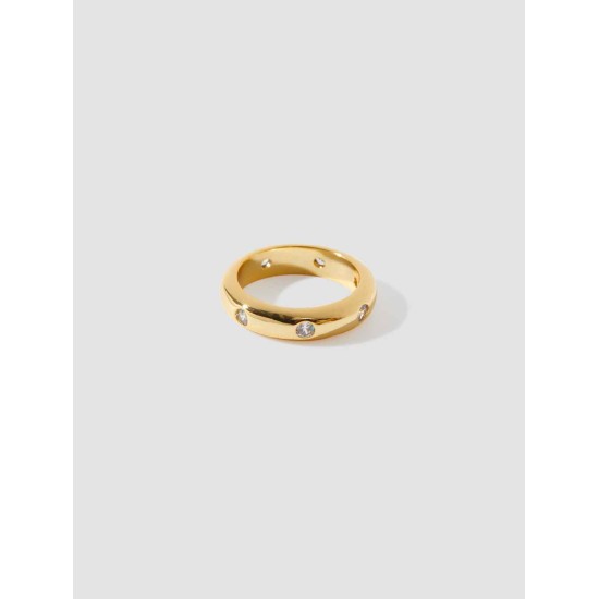 Glaze Band Ring with Gems Glaze Band Ring with Gems
