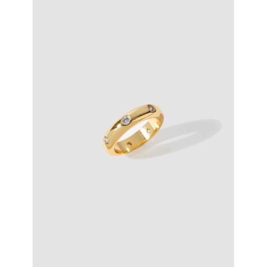 Glaze Band Ring with Gems Glaze Band Ring with Gems