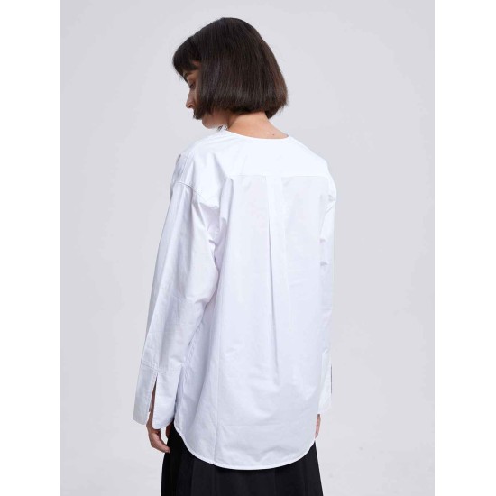 Round Collar Front Cut Shirt Round Collar Front Cut Shirt