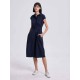 Buttoned-Waist-Belt Shirt Dress Buttoned-Waist-Belt Shirt Dress