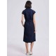 Buttoned-Waist-Belt Shirt Dress Buttoned-Waist-Belt Shirt Dress