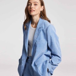 Corduroy Single-buttoned Blazer