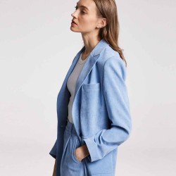 Corduroy Single-buttoned Blazer