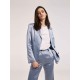 Satin Padded Shoulder Blazer Satin Padded Shoulder Blazer