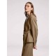 V Neck Collarless Belted Blazer V Neck Collarless Belted Blazer