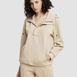 Zip-up Neck Hoodie