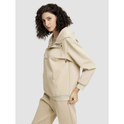Zip-up Neck Hoodie