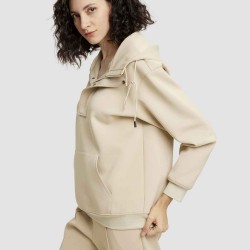 Zip-up Neck Hoodie