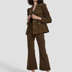 Puffer Shoulder Tailored Blazer