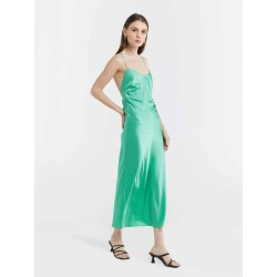 Crisscross Straps Silk Dress