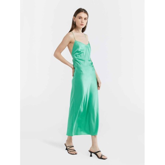 Crisscross Straps Silk Dress Crisscross Straps Silk Dress