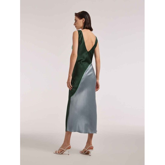 Contemporary Deep V-Neck Silk Tank Dress Contemporary Deep V-Neck Silk Tank Dress