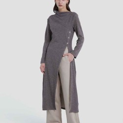 Buttered Slit Long Sweater