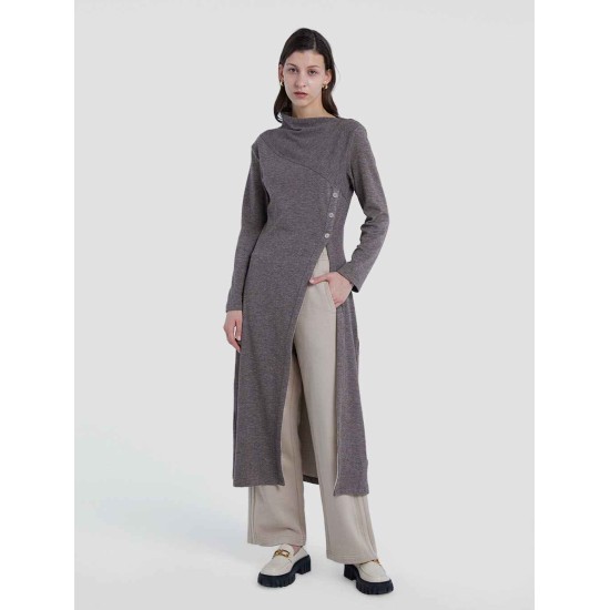 Buttered Slit Long Sweater Buttered Slit Long Sweater