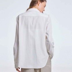 Asymmetric Shirt with Patch Pockets