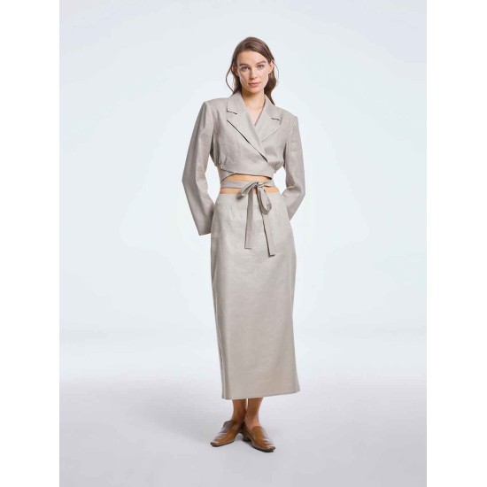 Cropped Knotted Blazer Cropped Knotted Blazer