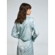 Blue Printed Waist-knot Blazer Blue Printed Waist-knot Blazer
