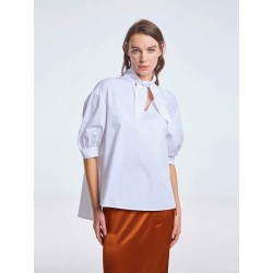 Knotted Neckline Cotton Top