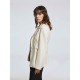 Gathered Waist Notched Lapel Blazer Gathered Waist Notched Lapel Blazer