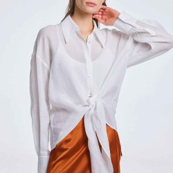 Drapey Shirt With Knot