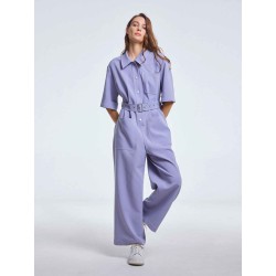 Midi Jumpsuit with Snap Fastener