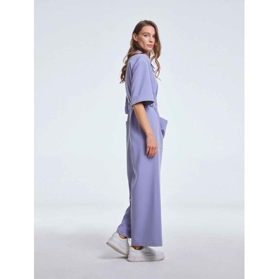 Midi Jumpsuit with Snap Fastener Midi Jumpsuit with Snap Fastener