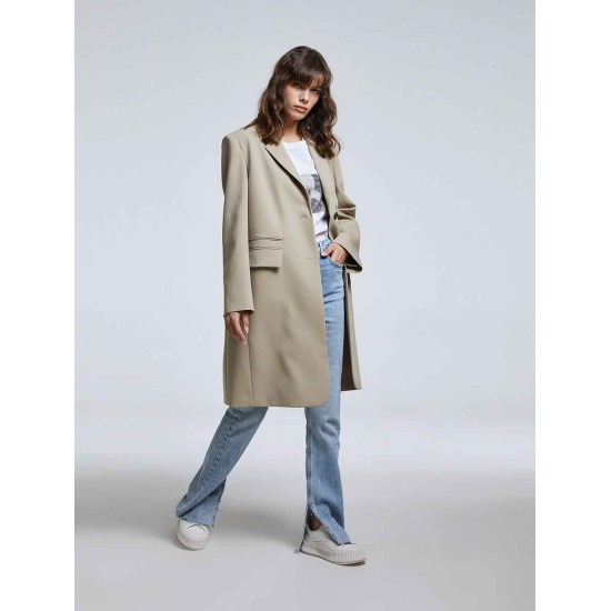 Midi Semi-notched Blazer Midi Semi-notched Blazer