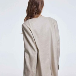 One-buttoned Blazer with Patches