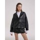 Chunky Faux-leather Blazer Chunky Faux-leather Blazer