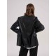 Single-Breasted Faux Leather Blazer Single-Breasted Faux Leather Blazer