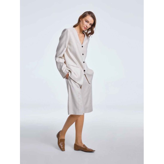 Buttoned V Neckline Blazer Buttoned V Neckline Blazer